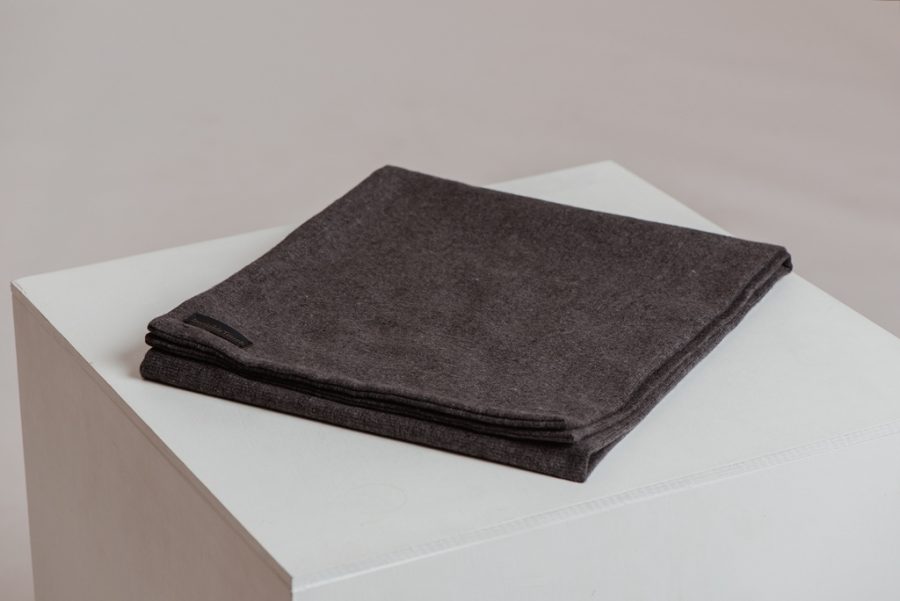 Classic grey wider cotton scarf