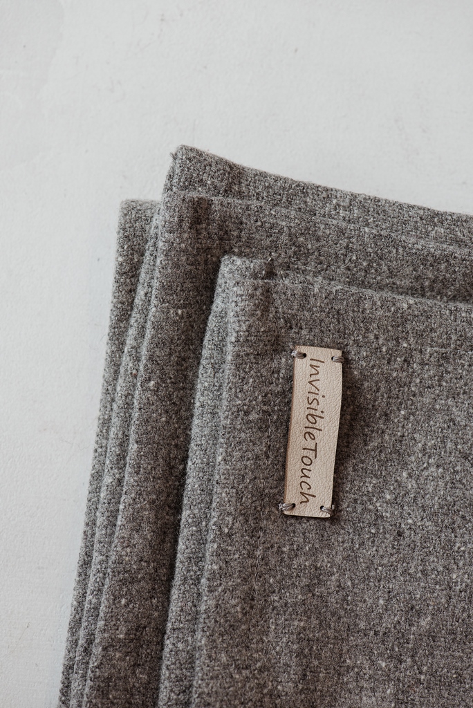 Cutie grey soft wool/cotton blanket