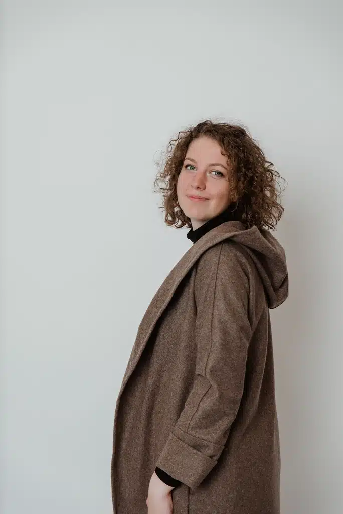"Coffee" kimono style wool coat