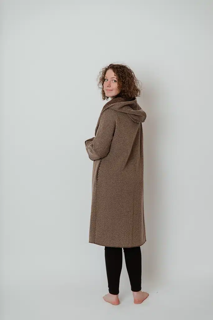 NEW "Stripes dance" handmade kimono style wool coat - Image 6