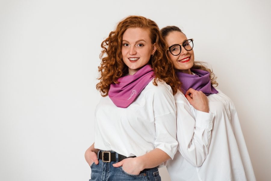 Purple lilac soft cotton summer scarf