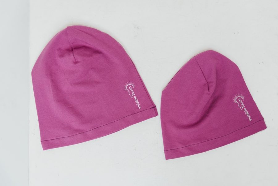 Handmade "Lilac" soft and comfy cotton kid beanie hat