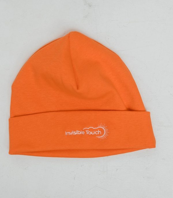 Handmade “Orange” soft  cotton comfy kid beanie hat