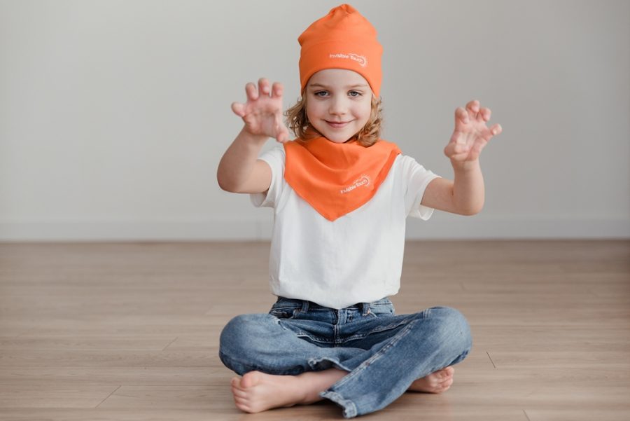 Orange smile soft summer cotton scarf