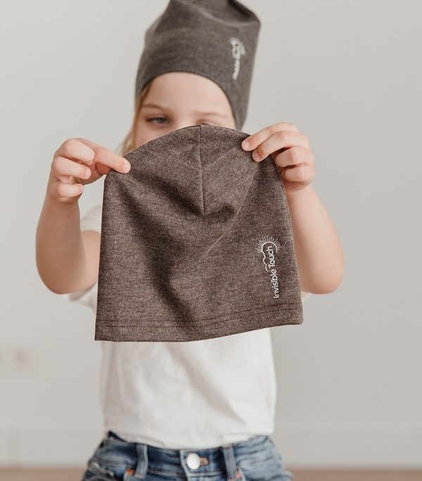 Handmade”Grey classic” soft and comfy kid cotton beanie