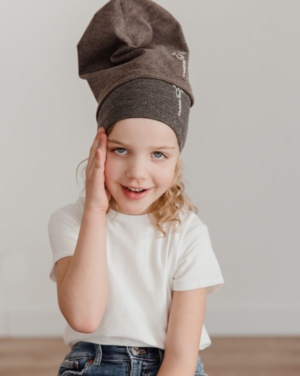 NEW “Grey classic” soft and comfy kid cotton beanie